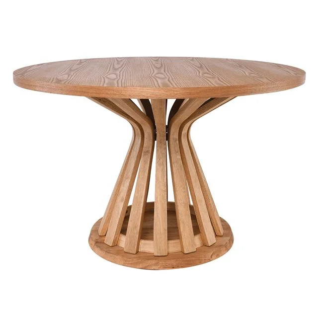 Τραπέζι τραπεζαρίας ροτόντα "FABIO" σε φυσικό χρώμα 120x75