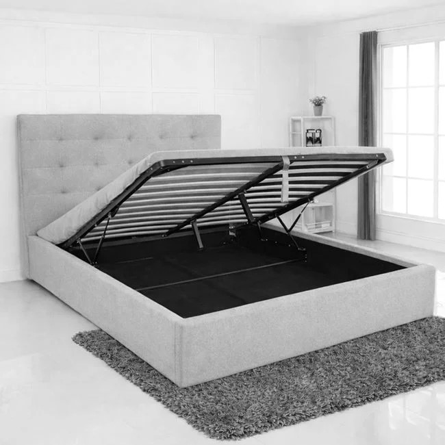 Κρεβάτι διπλό "DOLCE" απο ύφασμα σε χρώμα γκρι 160x200