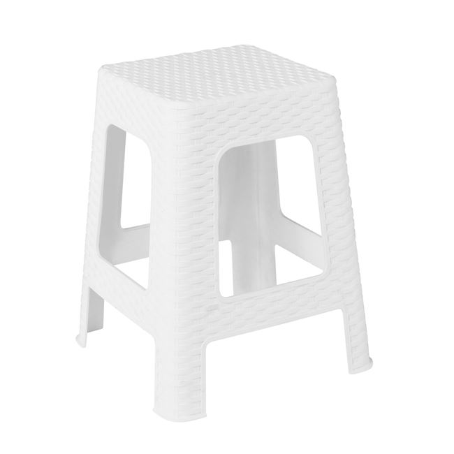 Σκαμπό βοηθητικό κήπου "SQUARE" απο PP σε χρώμα άσπρο 36x36x45