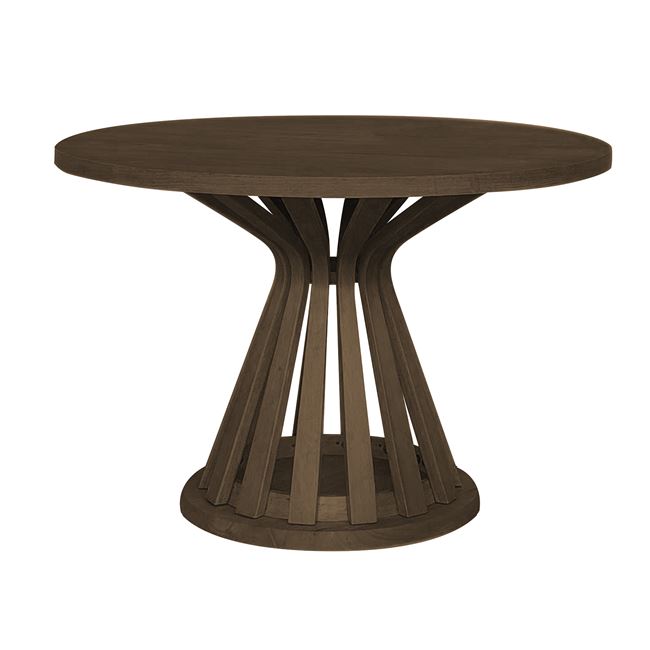 Τραπέζι τραπεζαρίας ροτόντα "FABIO" απο MDF σε καρυδί χρώμα Φ120x77