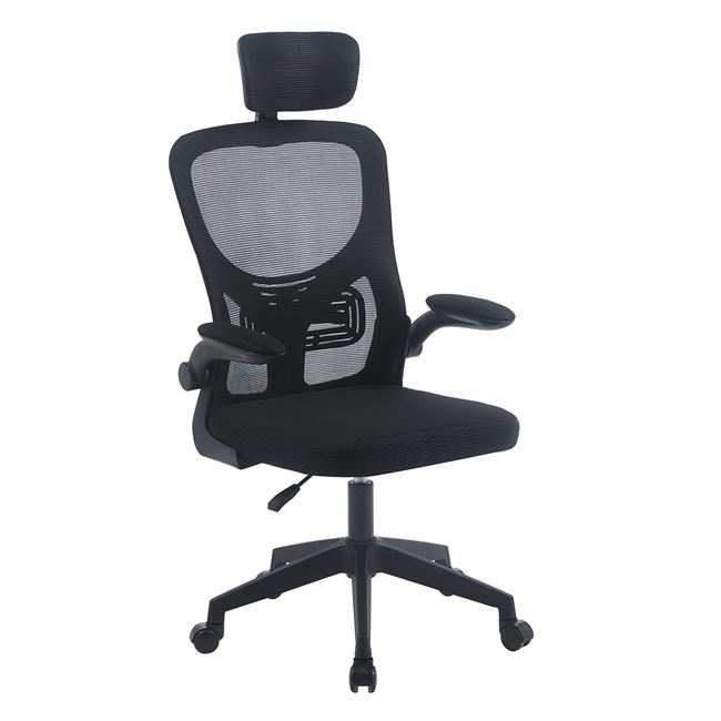 Πολυθρόνα διευθυντή "BF3055" απο mesh ύφασμα σε χρώμα μαύρο  60x49x110/120