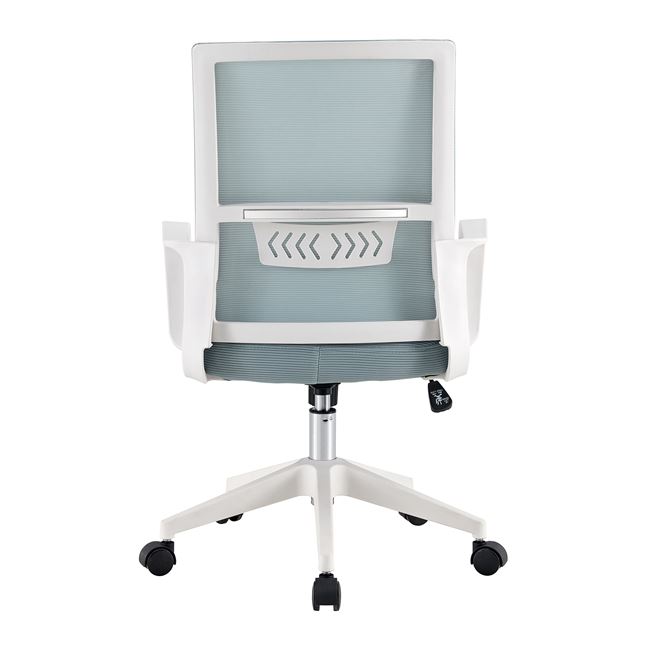 Πολυθρόνα γραφείου "BF2965" απο mesh ύφασμα/PP σε χρώμα γκρι-μπλε/λευκό 63x58x97/107