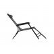 Ξαπλώστρα-καρέκλα μεταλλική σε γκρι χρώμα 163x60x80