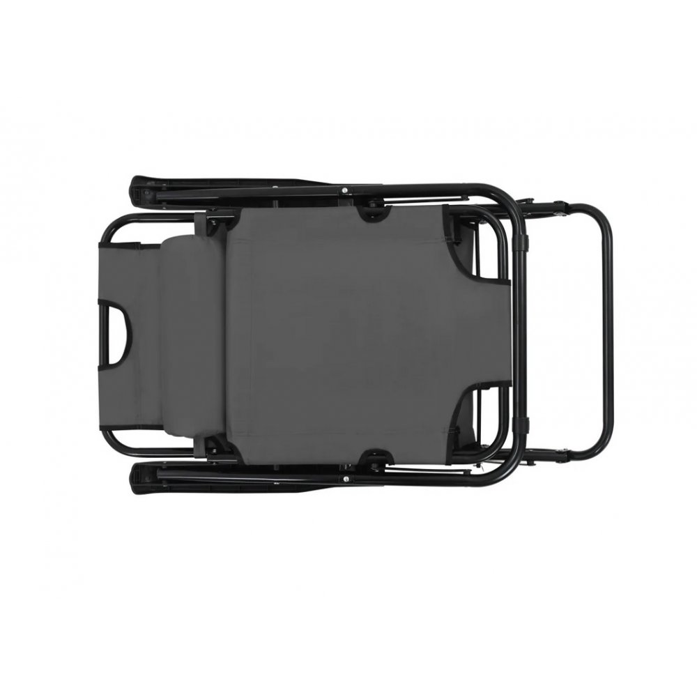 Ξαπλώστρα-καρέκλα μεταλλική σε γκρι χρώμα 163x60x80