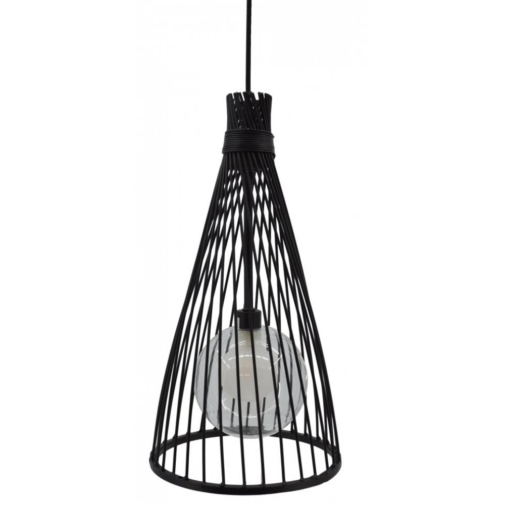 Φωτιστικό μονόφωτο μεταλλικό σε μαύρο χρώμα 20x20x38-80