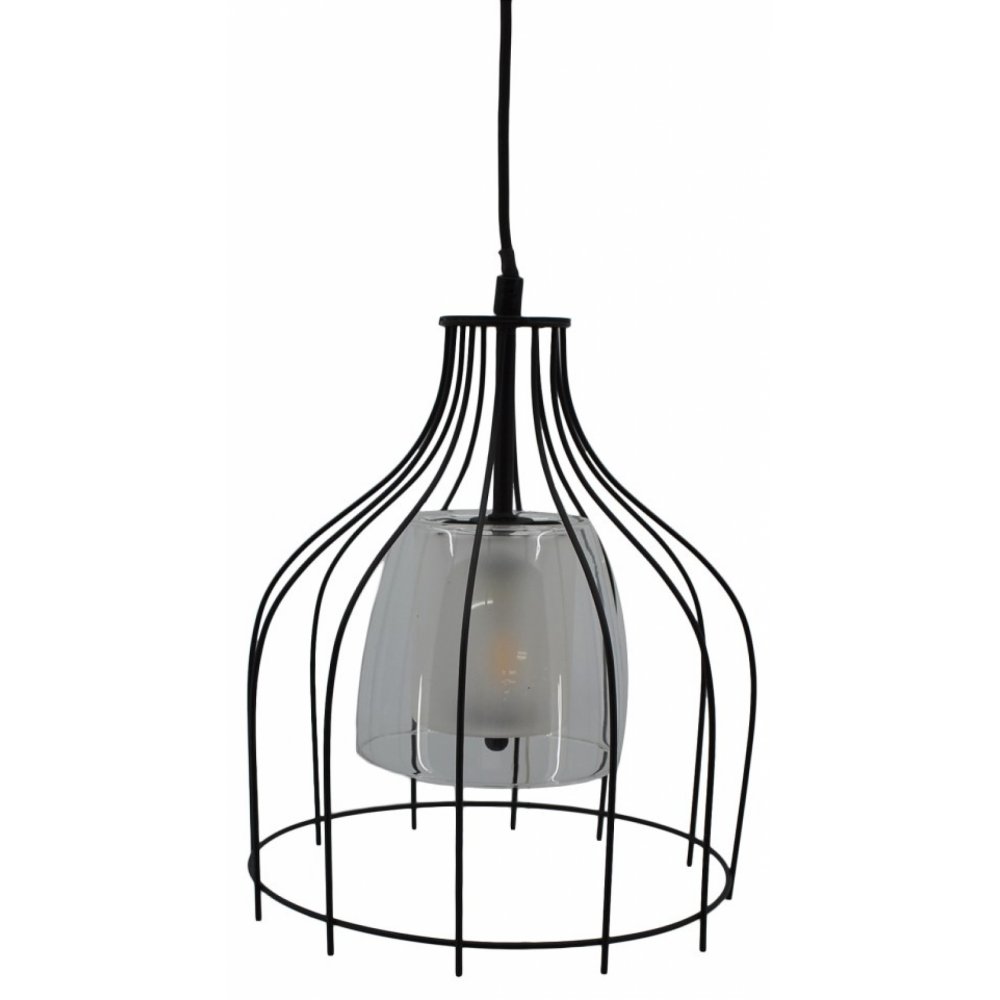 Φωτιστικό μονόφωτο μεταλλικό σε μαύρο χρώμα 24x24x30-80