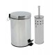 Κάδος πεντάλ ανοξείδωτος σε ασημί χρώμα 17x24,3