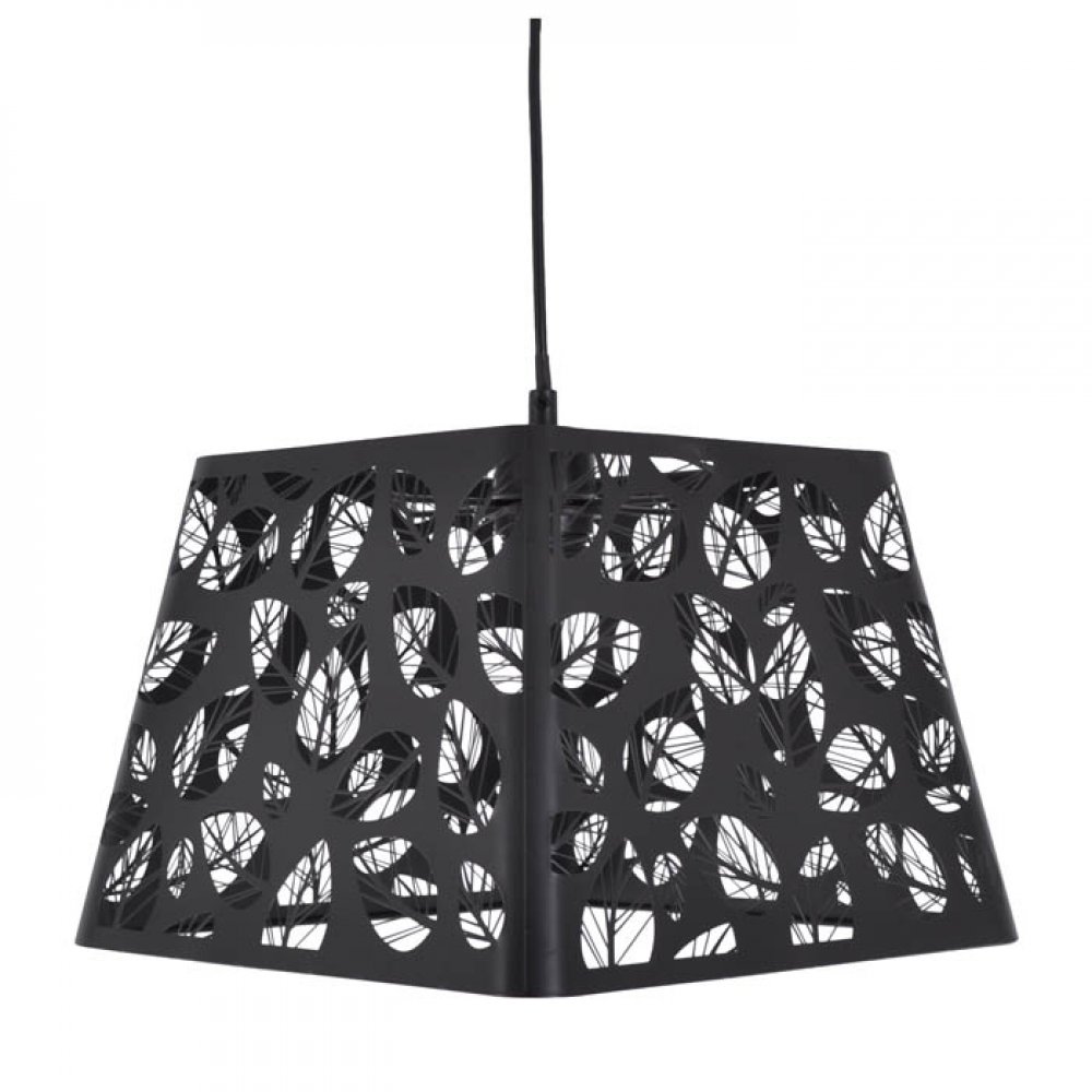 Φωτιστικό μονόφωτο μεταλλικό σε μαύρο χρώμα 31x31x108