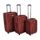Σετ βαλίτσες 3 τεμαχίων με κλειδαριά ασφαλείας σε χρώμα μπορντό 46x32x70