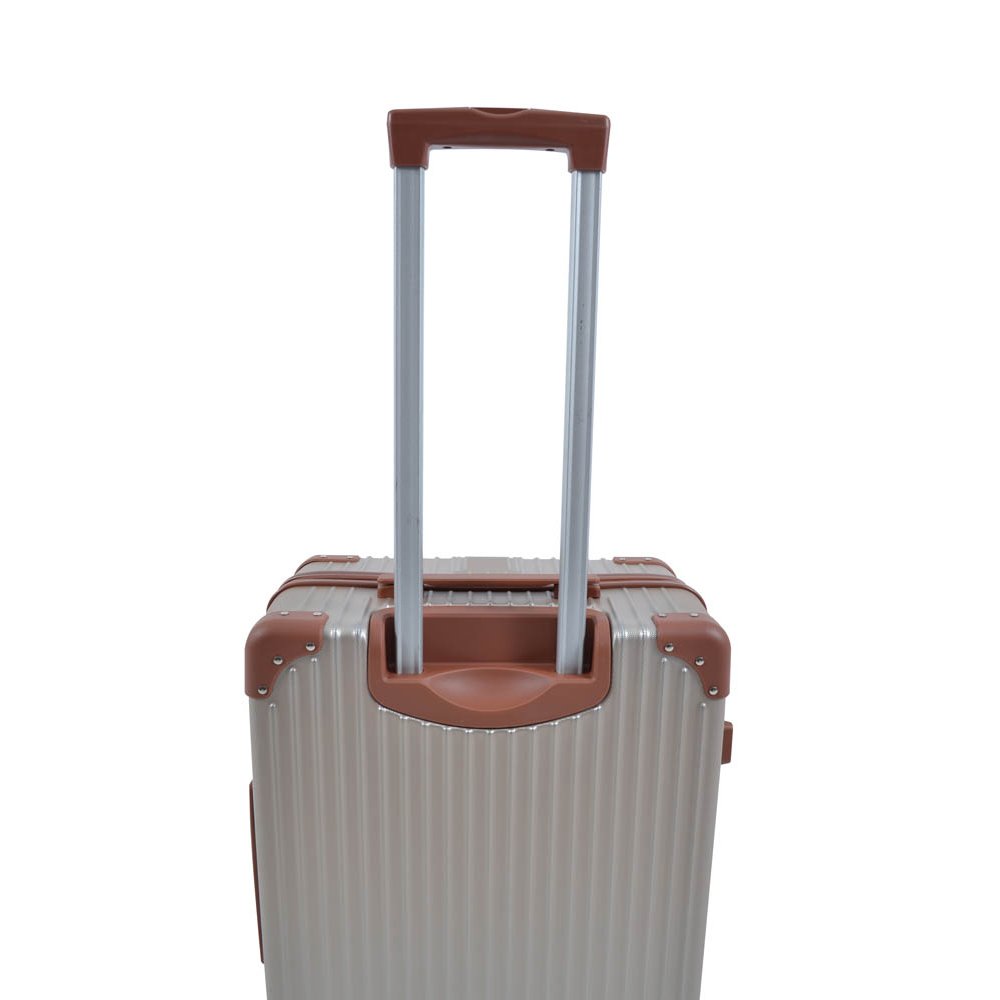 Σετ βαλίτσες 3 τεμαχίων τρόλεϊ σε χρώμα σαμπανιζέ 28.50x46x70