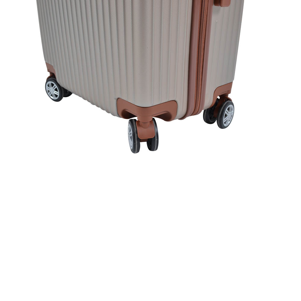 Σετ βαλίτσες 3 τεμαχίων τρόλεϊ σε χρώμα σαμπανιζέ 28.50x46x70