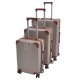 Σετ βαλίτσες 3 τεμαχίων τρόλεϊ σε χρώμα σαμπανιζέ 28.50x46x70