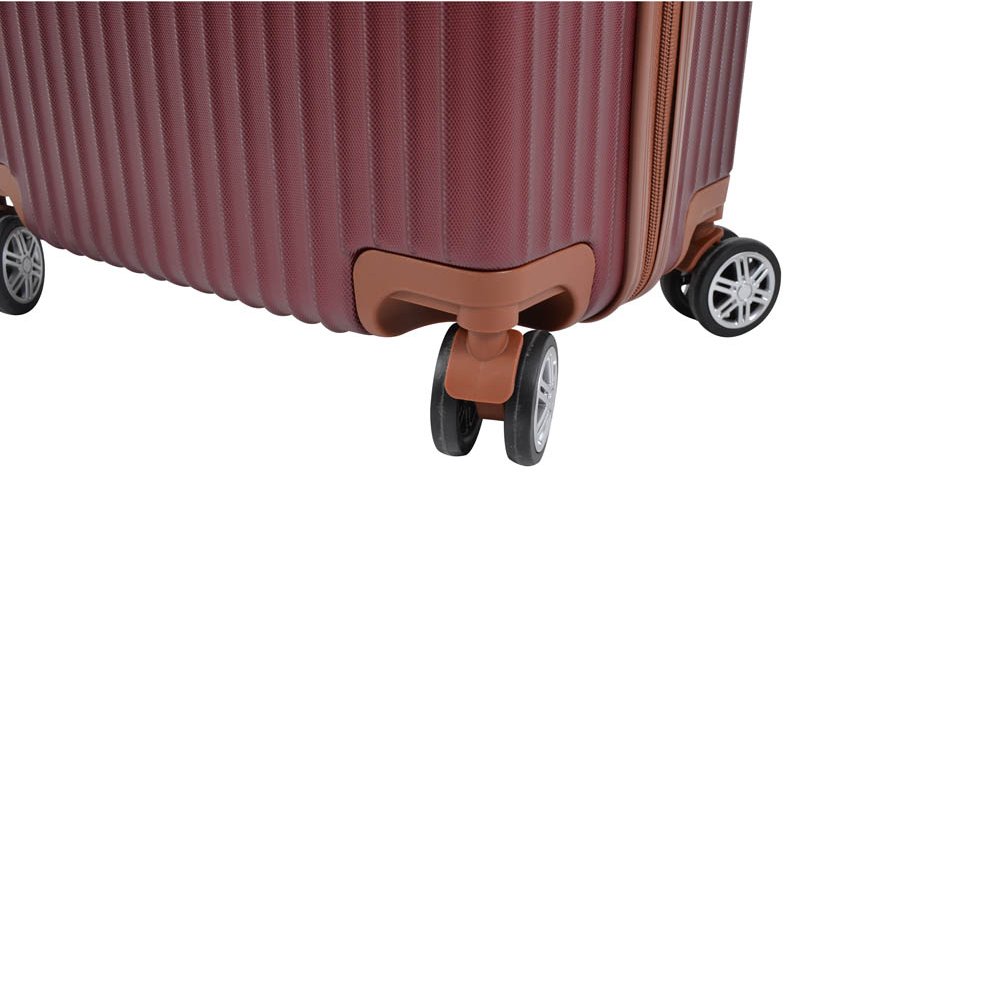 Σετ βαλίτσες 3 τεμαχίων τρόλεϊ σε χρώμα μπορντό 28.50x46x70