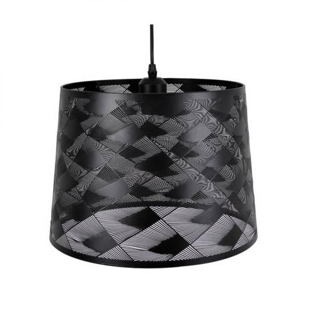 Φωτιστικό οροφής από μέταλλο σε μαύρο χρώμα Ε27 Φ38x35x108