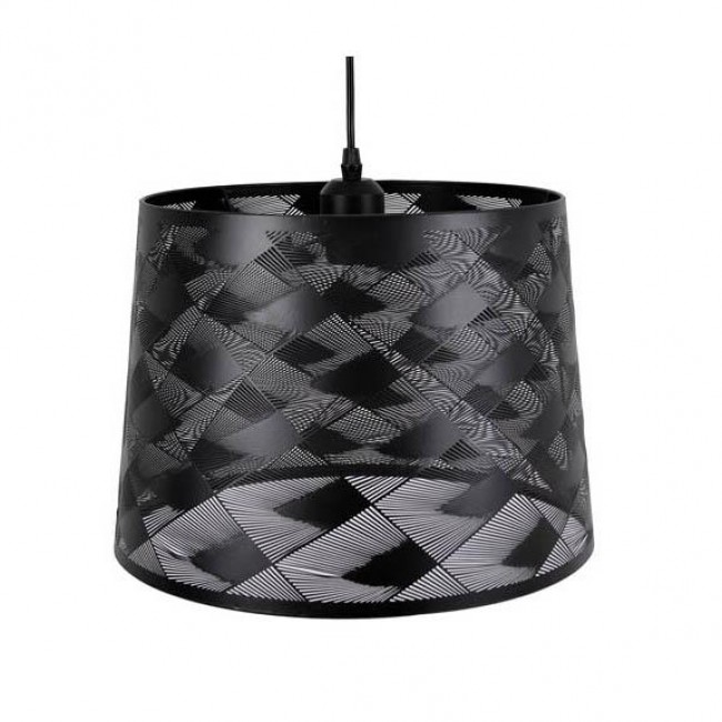 Φωτιστικό οροφής από μέταλλο σε μαύρο χρώμα Ε27 Φ38x35x108