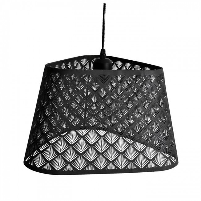 Φωτιστικό οροφής μονόφωτο από μέταλλο σε μαύρο χρώμα Ε27 Φ35x35x108