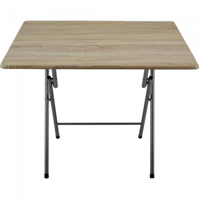 Τραπέζι πτυσσόμενο μεταλλικό σε χρώμα οξιάς 90x70x70