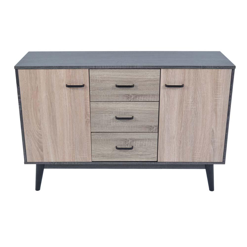 Μπουφές σε χρώμα φυσικό/μαύρο 120x38x80