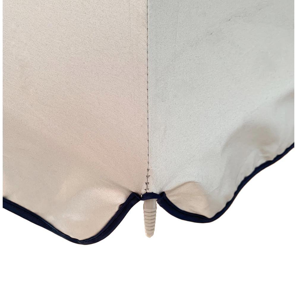 Ομπρέλα θαλάσσης από αλουμίνιο/ύφασμα σε χρώμα εκρού/μπλε Φ225