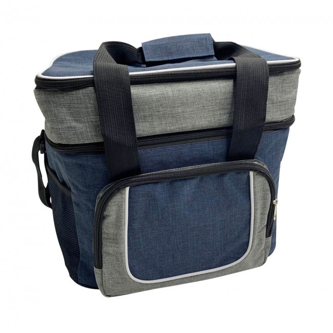 Ισοθερμική τσάντα 22lt από ύφασμα σε μπλέ/γκρι χρώμα 30x22x34
