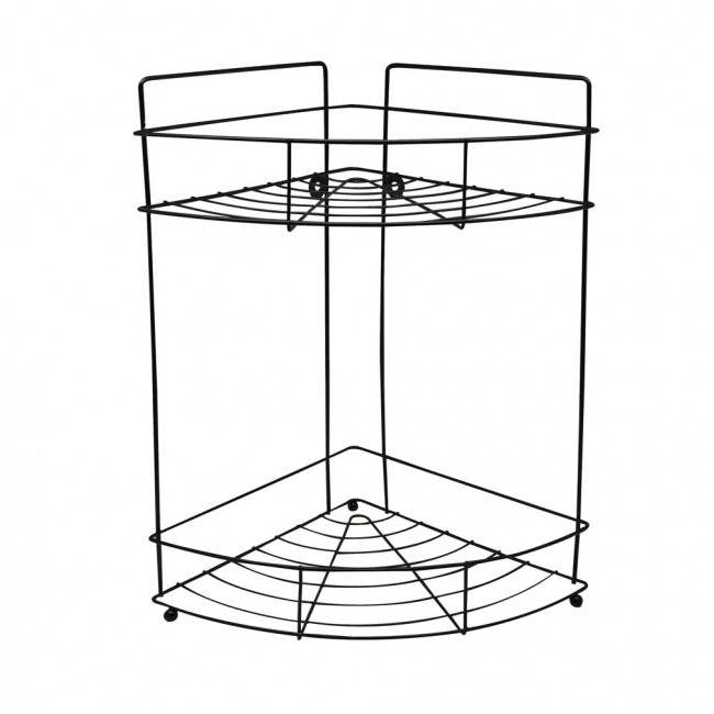 Ράφια μπάνιου από μέταλλο σε μαύρο χρώμα 22x22x38