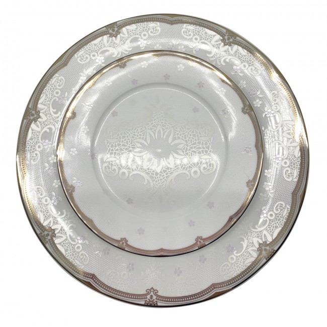 Σετ πιάτα 20τμχ από πορσελάνη σε χρυσό χρώμα