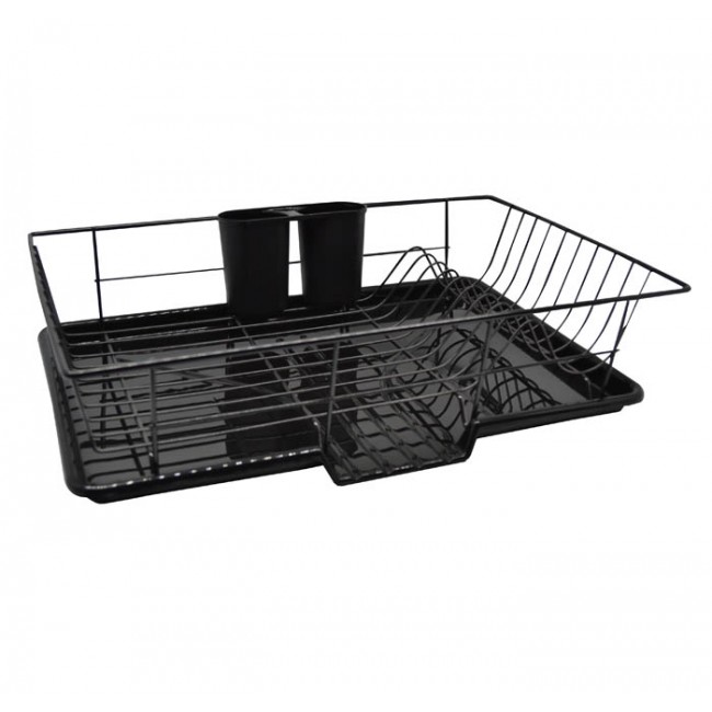 Πιατοθήκη μεταλλική σε μαύρο χρώμα 48x30x11