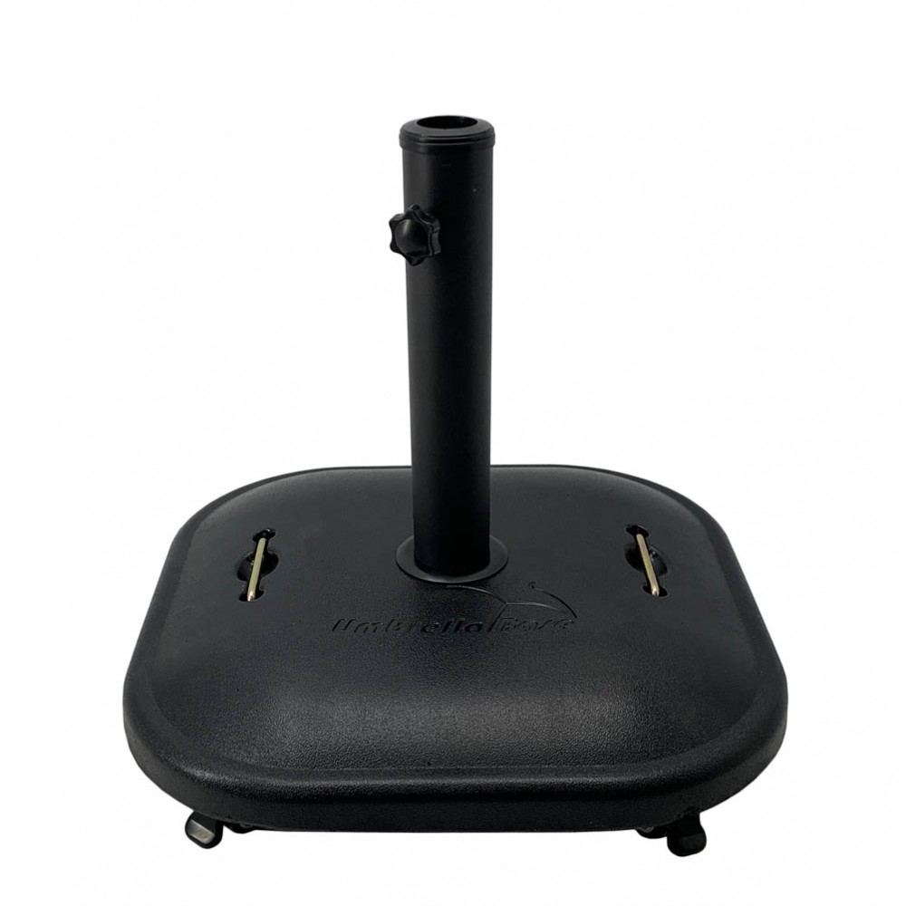 Βάση ομπρέλας με ρόδες από τσιμέντο σε μαύρο χρώμα 25 κιλά 50x50x13