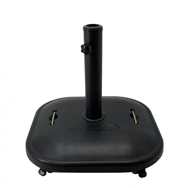 Βάση ομπρέλας με ρόδες από τσιμέντο σε μαύρο χρώμα 25 κιλά 50x50x13