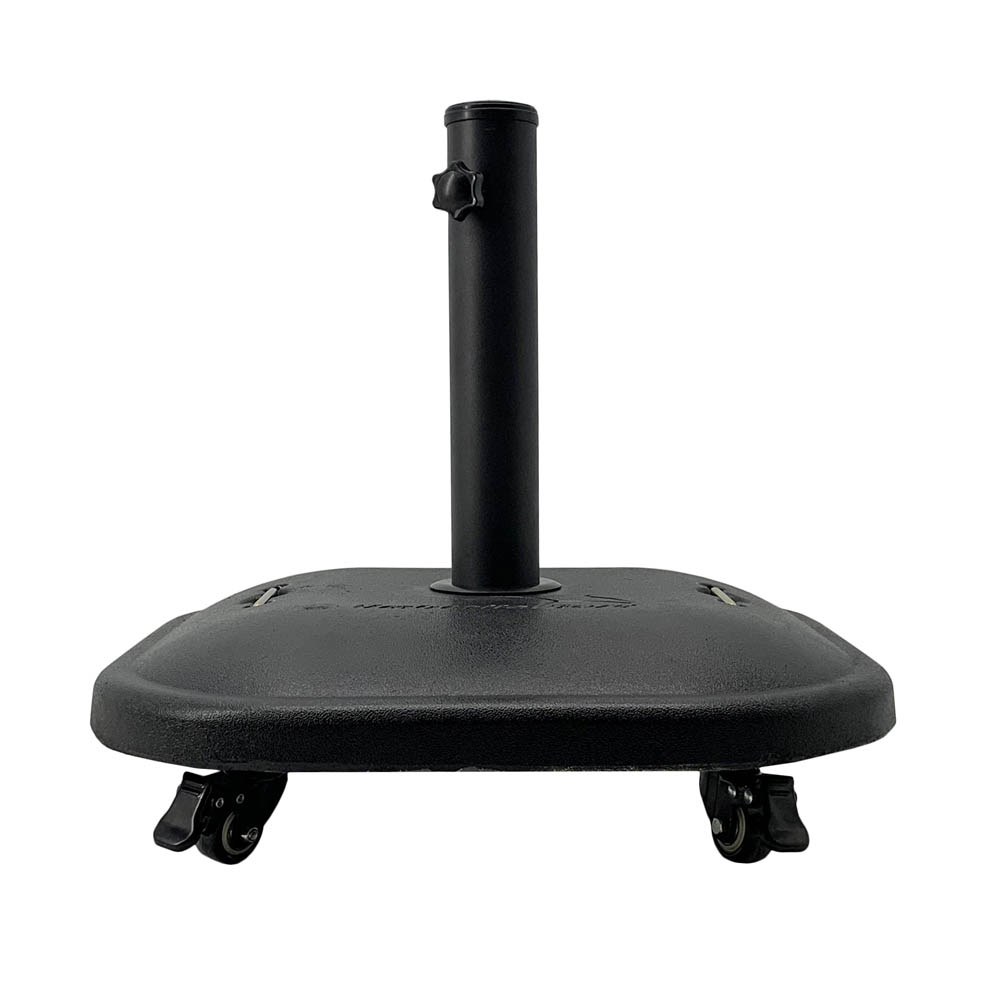 Βάση ομπρέλας με ρόδες από τσιμέντο σε μαύρο χρώμα 25 κιλά 50x50x13