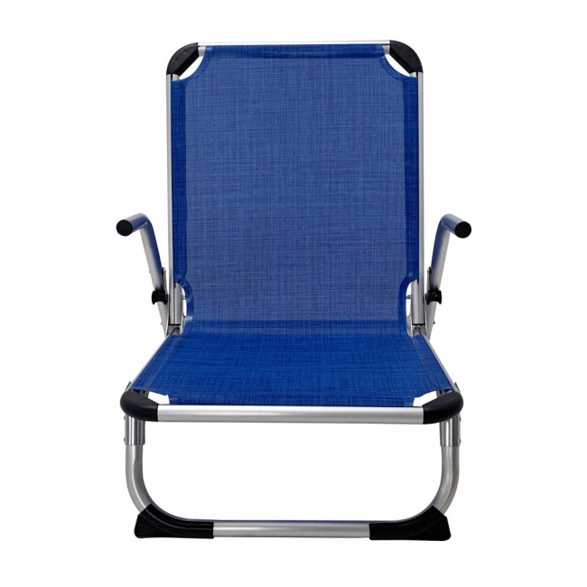 Πολυθρόνα παραλίας βαρέως τύπου από αλουμίνιο σε μπλε χρώμα 53x66x70