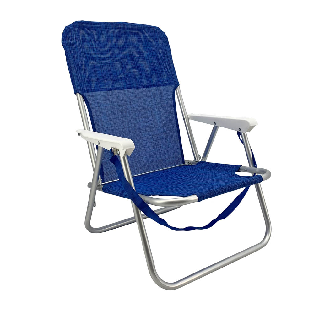 Καρεκλάκι θαλάσσης από αλουμίνιο σε μπλε χρώμα 40x56x70