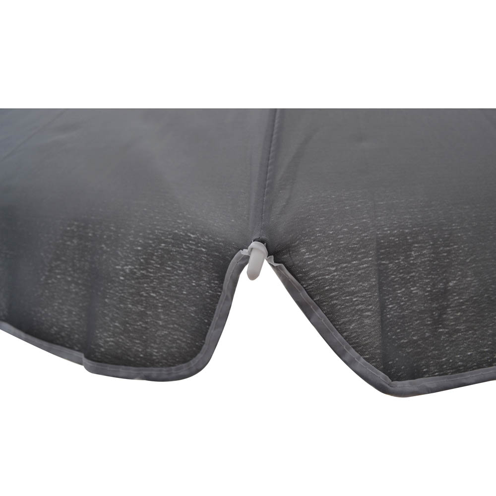 Ομπρέλα θαλάσσης από μέταλλο/ύφασμα σε γκρι χρώμα Φ225