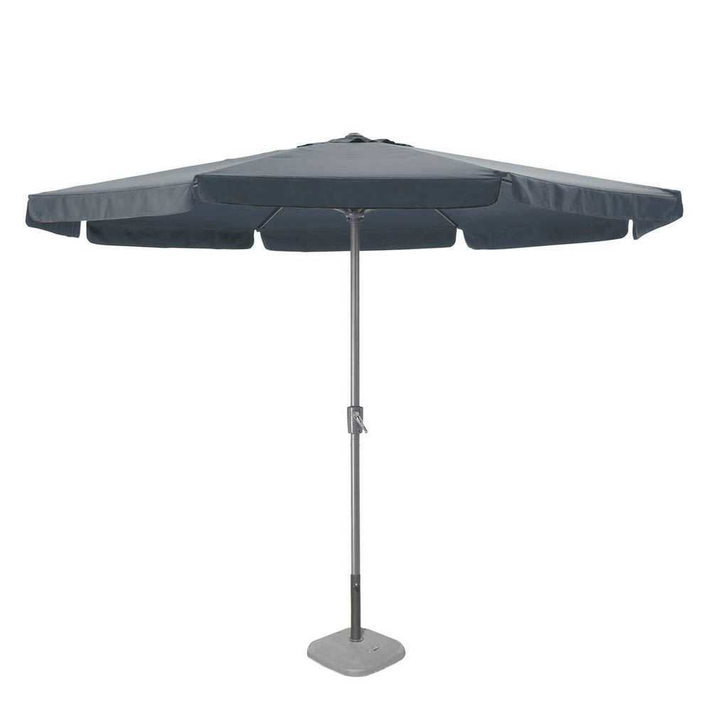 Ομπρέλα κήπου από αλουμίνιο/ύφασμα σε γκρι χρώμα Φ300