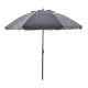 Ομπρέλα θαλάσσης από ύφασμα/μέταλλο σε γκρι χρώμα Φ200