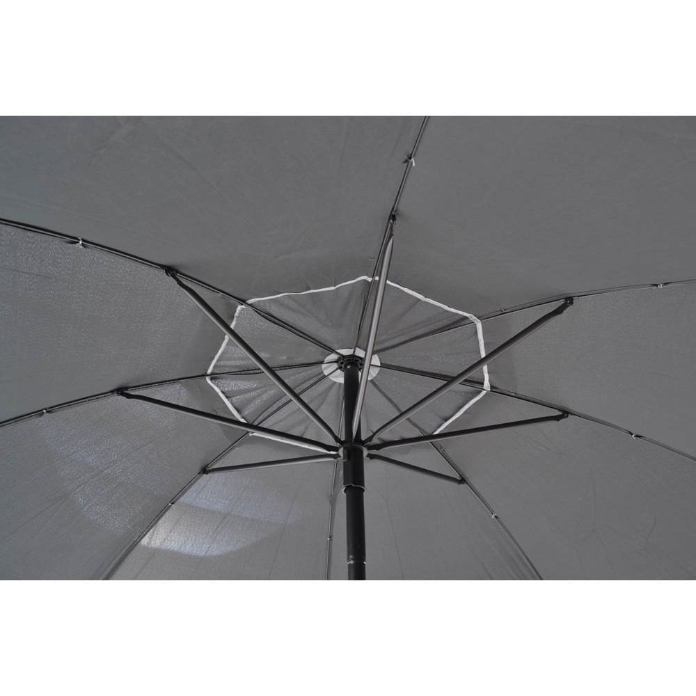 Ομπρέλα θαλάσσης από ύφασμα/μέταλλο σε γκρι χρώμα Φ200