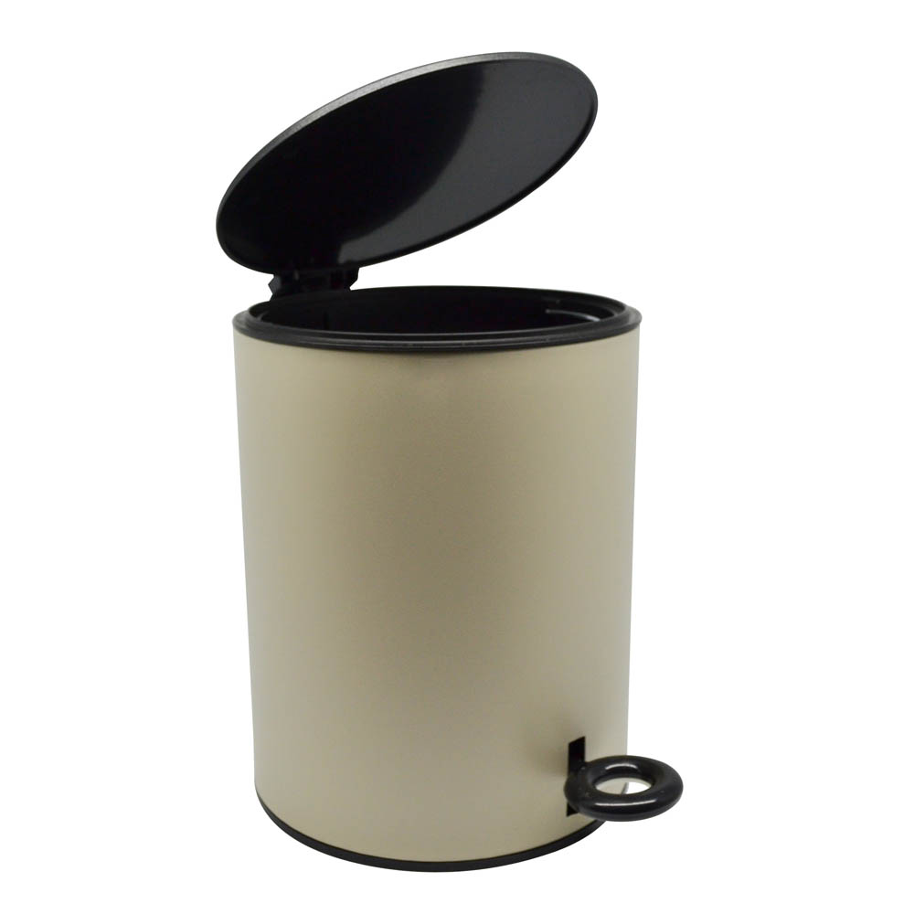 Κάδος απορριμάτων από INOX σε μπεζ χρώμα 5lt
