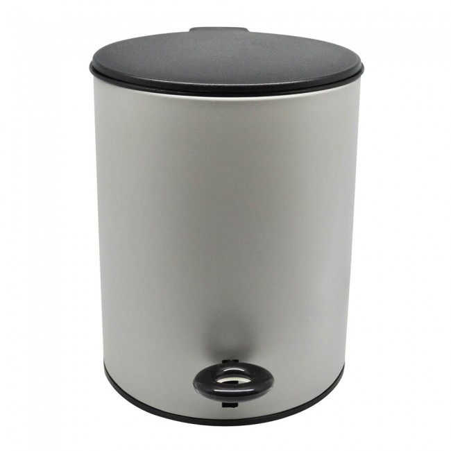 Κάδος απορριμάτων από INOX σε γκρι χρώμα 5lit