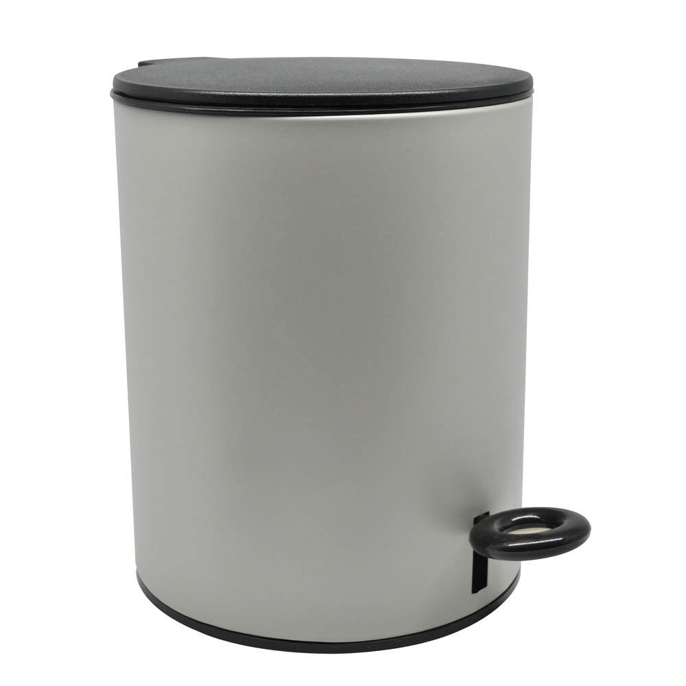 Κάδος απορριμάτων από INOX σε γκρι χρώμα 5lit