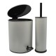 Κάδος απορριμάτων από INOX σε γκρι χρώμα 5lit