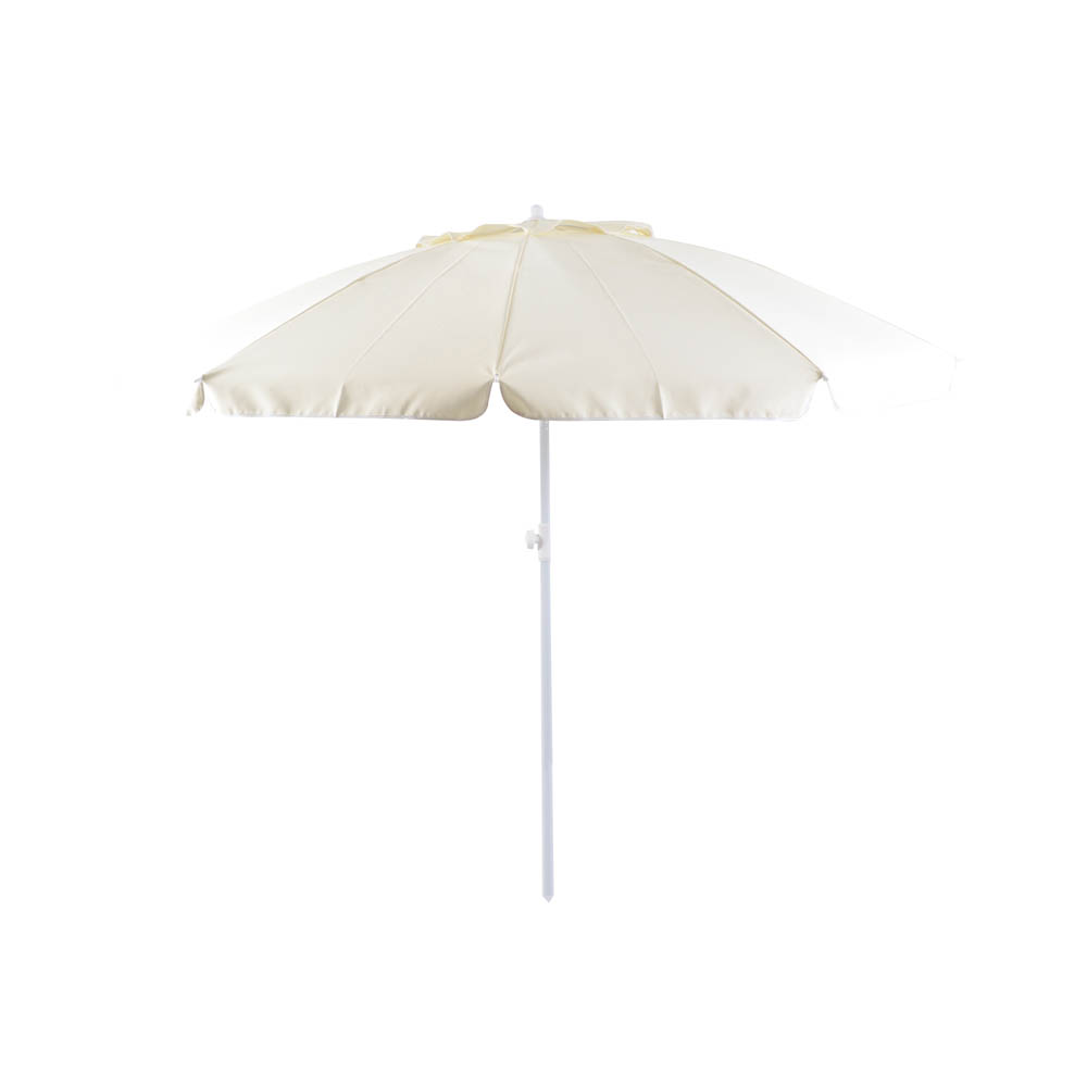 Ομπρέλα θαλάσσης από μέταλλο/ύφασμα σε χρώμα εκρού Φ225