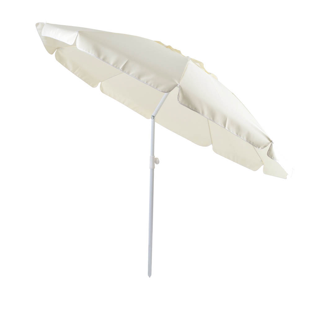 Ομπρέλα θαλάσσης από μέταλλο/ύφασμα σε χρώμα εκρού Φ225