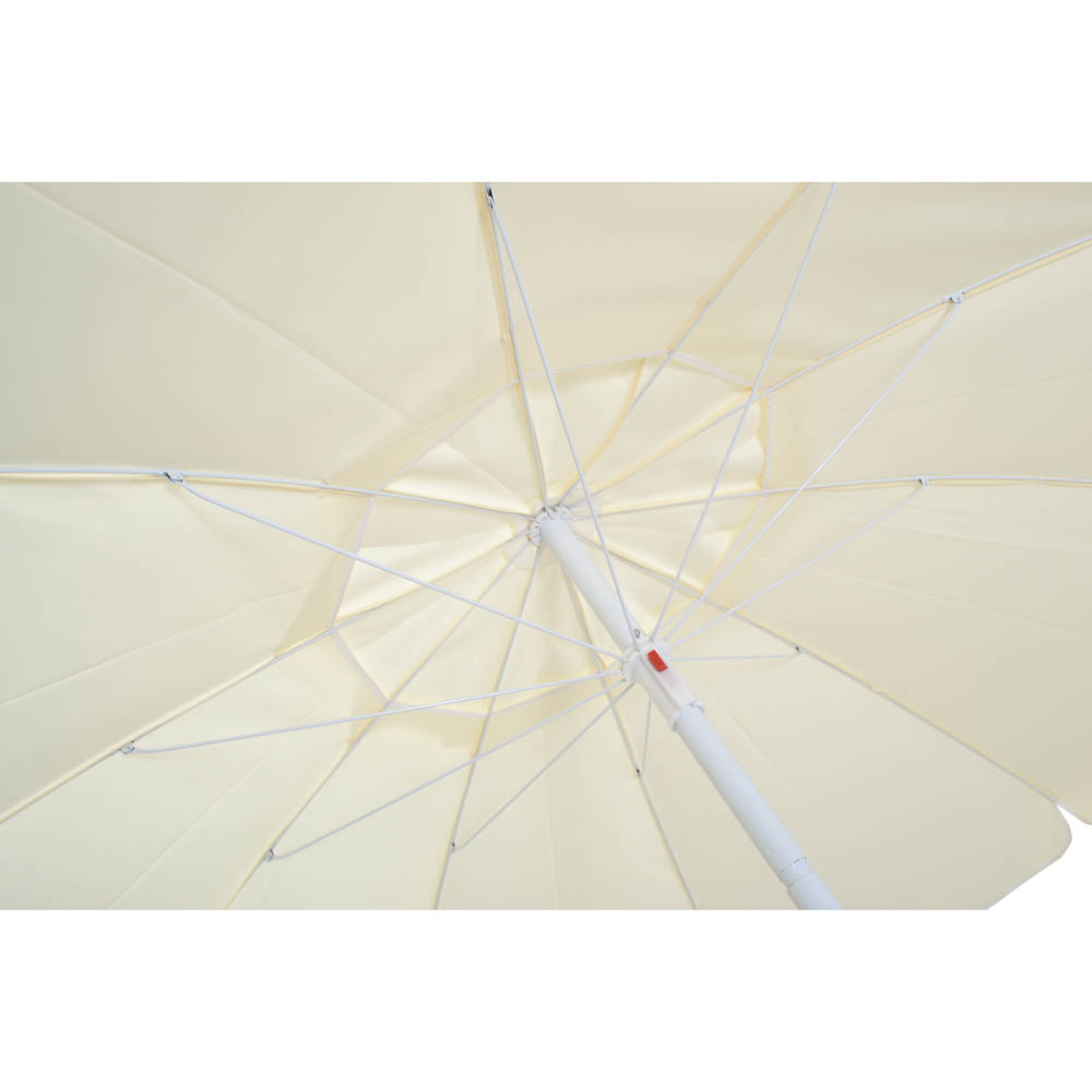 Ομπρέλα θαλάσσης από μέταλλο/ύφασμα σε χρώμα εκρού Φ225