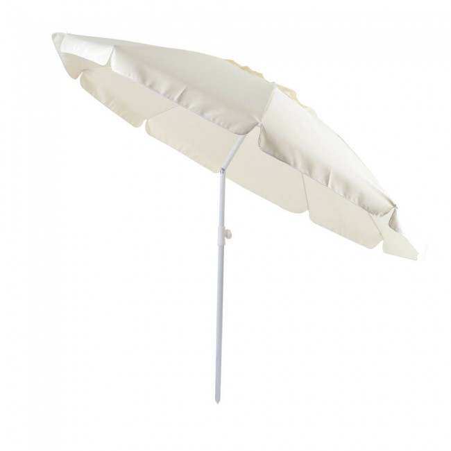 Ομπρέλα θαλάσσης από μέταλλο/ύφασμα σε χρώμα εκρού Φ225
