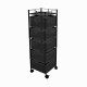 Τρόλεϊ αποθήκευσης-μανάβης από μέταλλο σε μαύρο χρώμα 28x28x93