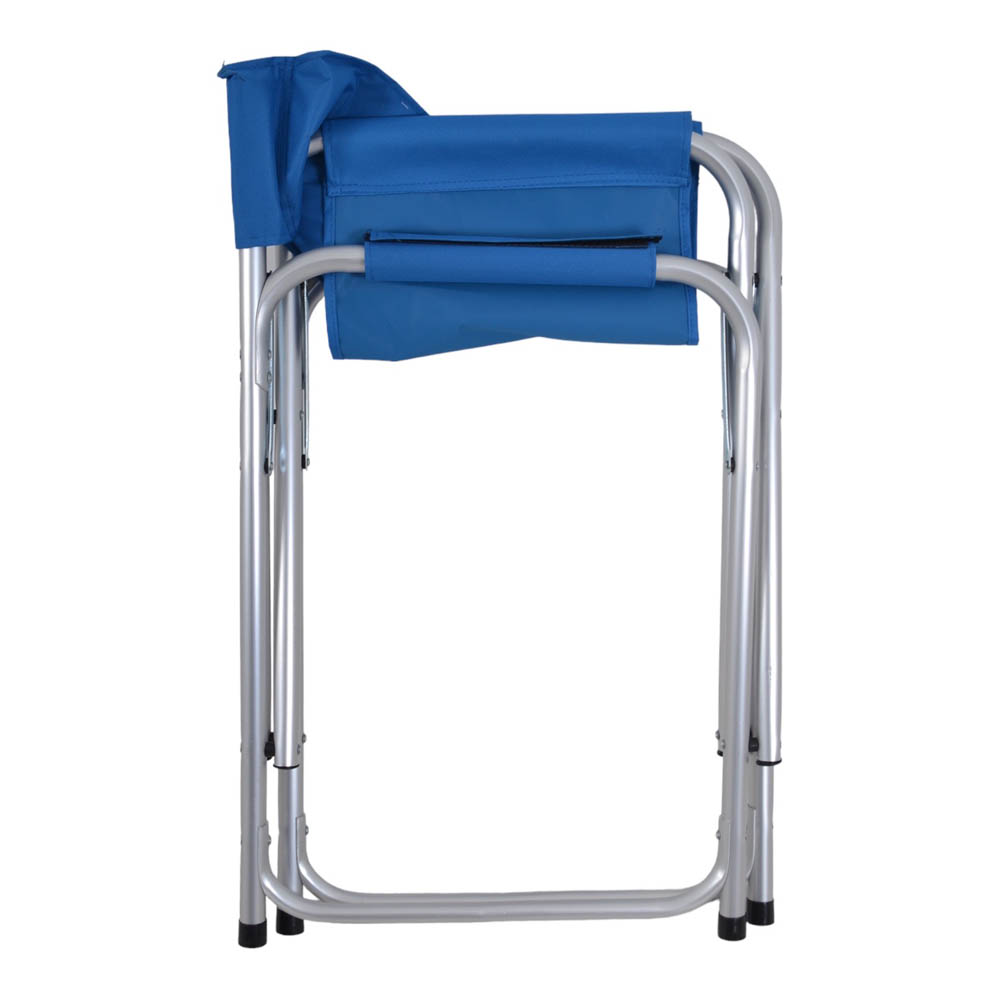 Πολυθρόνα σκηνοθέτη από αλουμίνιο/ύφασμα σε γαλάζιο χρώμα 47x55x78