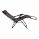 Ξαπλώστρα-καρέκλα πτυσσόμενη από μέταλλο/textilene σε μαύρο/καφέ χρώμα 66x160x110