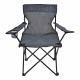 Πολυθρόνα "CAMPING" πτυσσόμενη από μέταλλο/ύφασμα σε μαύρο/γκρι χρώμα 82x50x80