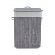 Καλάθι απλύτων από μπαμπού/ύφασμα σε χρώμα γκρι 41x31x56
