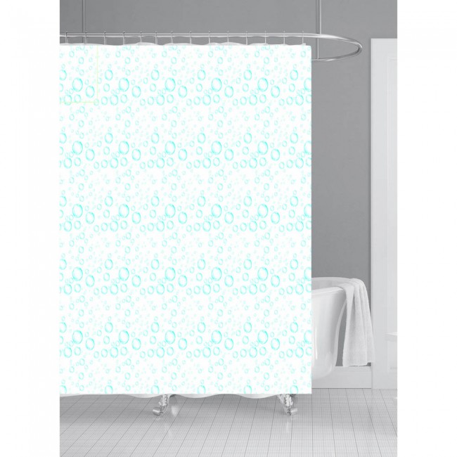 Κουρτίνα μπάνιου σε χρώμα λευκό/βεραμάν 180x180